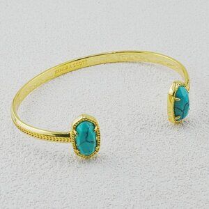 Kendra Scott Oval Blue Cracked Turquoise Bangle